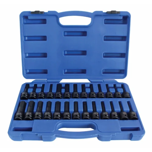 Jogo 26 chaves 1_2_ Impacto Torx, Hexagonal e XZN