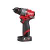 PowerPack Milwaukee M12 FPP2H2-402X Berbequim com percussão + Chave de impacto subcompacta + 2 bat 4Ah + carregador + HD-box