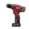 PowerPack Milwaukee M12 BPP2B-421C Berbequim c/ percussão + Aparafusadora impacto 1/4" Hex + 1 bat 4Ah + 1 bat 2Ah + carregador