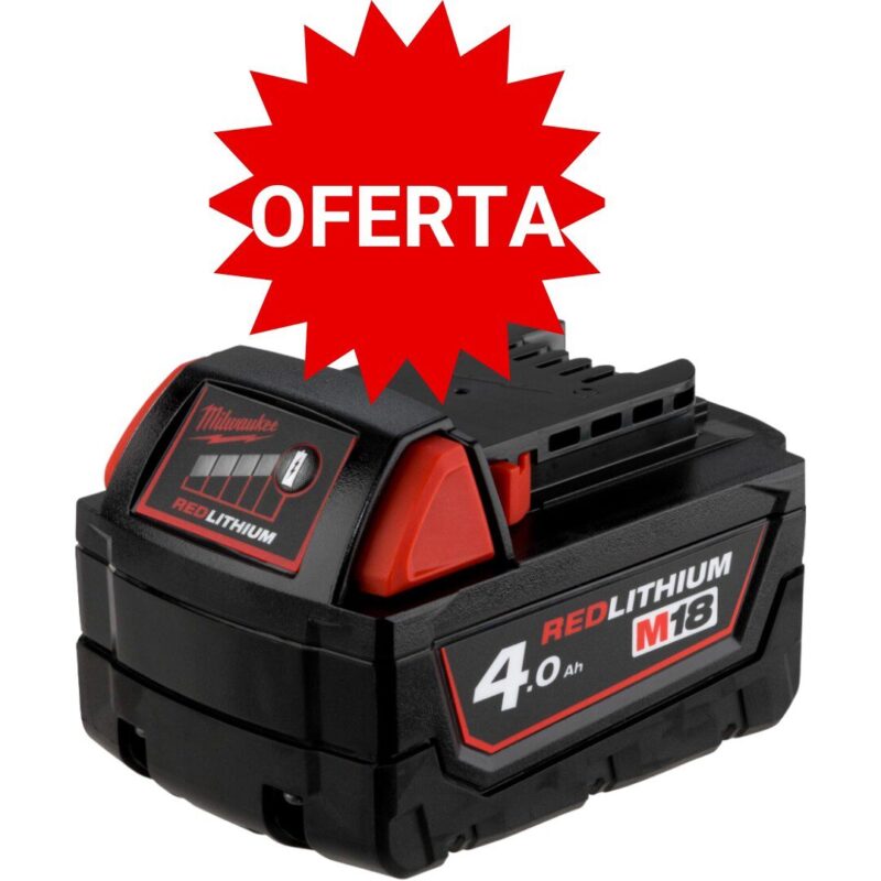 Rebarbadora de acabamentos 125mm M18 BLSAG125XPD-402X Milwaukee sem escovas + 2 bat 4Ah + carregador - OFERTA Bateria