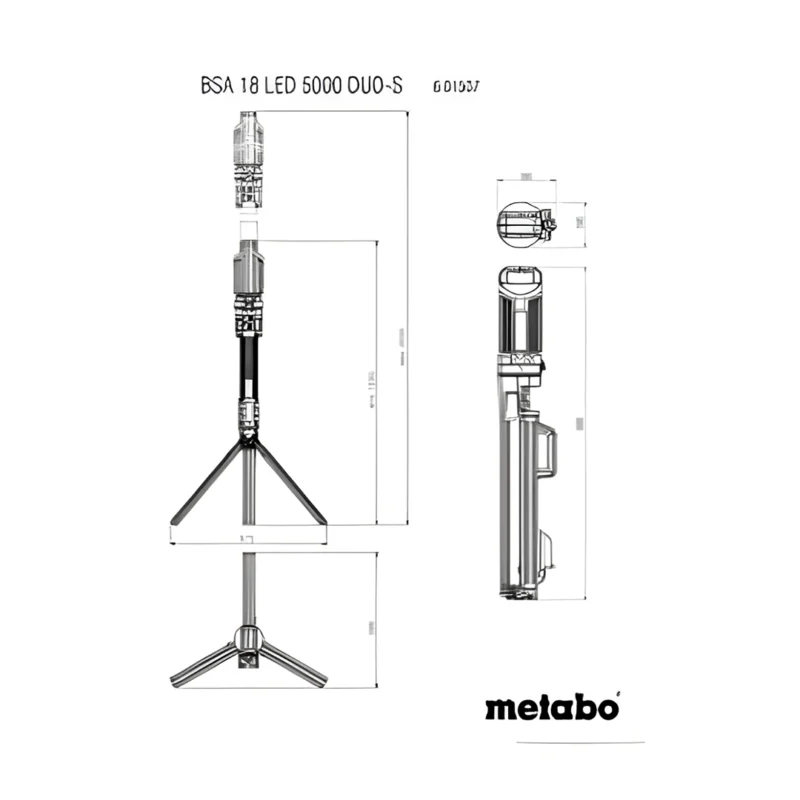 Holofote sem fio, 18V BSA 18 LED 5000 DUO-S