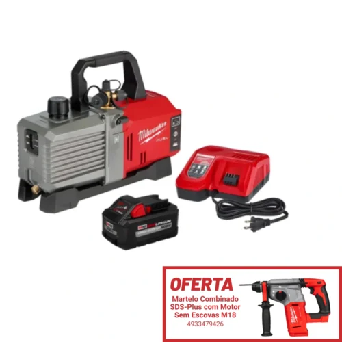 Bomba de Vácuo M18 FVP5-801 + 1 bat 8Ah + carregador