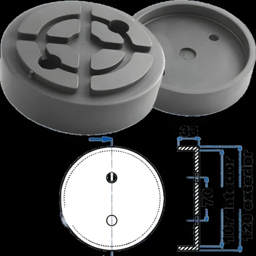 Borracha para elevador Auto 120mm - Launch - Twin Busch - RP Tools