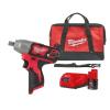 Chave de Impacto de 1/2" com pino M12 BIW12-0 + 1 bat + carregador + bolsa de transporte Milwaukee