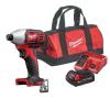 Aparafusadora de impacto compacta 1/4" M18 BID-0 Milwaukee + 1 bat + carregador + bolsa de transporte