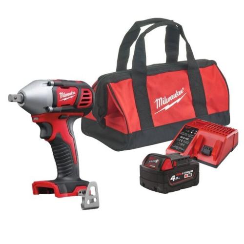 Chave de Impacto de 1/2" M18 BIW12-0 + 1 bat + carregador + bolsa de transporte Milwaukee