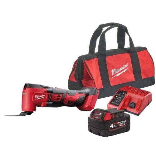 Multiferramenta M18 BMT-0 Milwaukee + 1 bat + carregador + bolsa de transporte