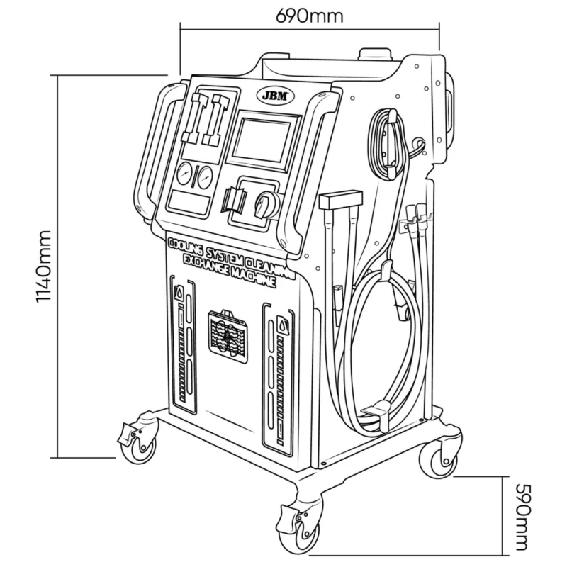 Máquina limpeza sistema de refrigeração JBM - 5