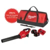 Soprador M18FBL-0 Milwaukee FUEL + 2 baterias 8AH + carregador + OFERTA bolsa de transporte