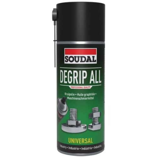 Spray Lubrificante Soudal Degrip All 400ml - Desbloqueia e Remove Ferrugem