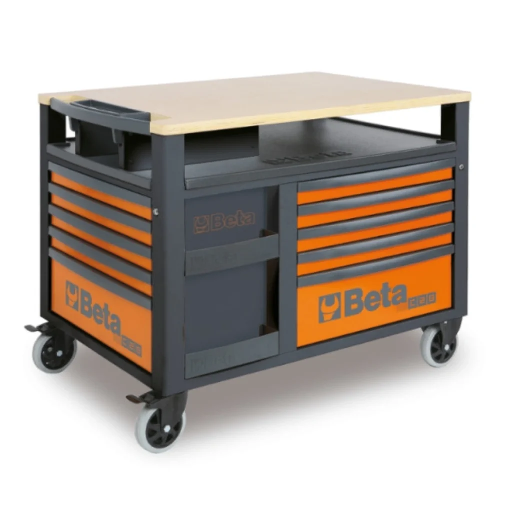Bancada de Trabalho Supertank 10 Gavetas Beta RSC28 - Laranja