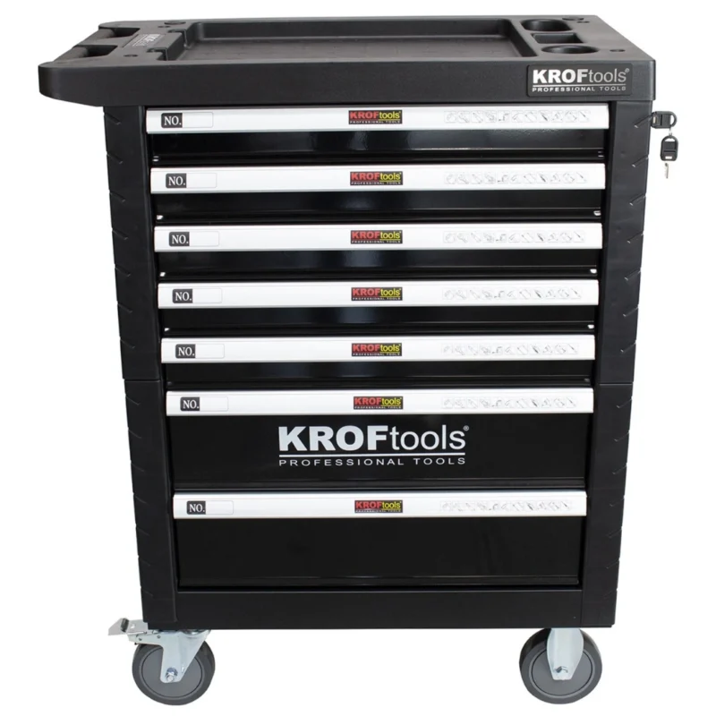 Carrinho de Ferramentas Kroftools 7 Gavetas - Vazio - Preto