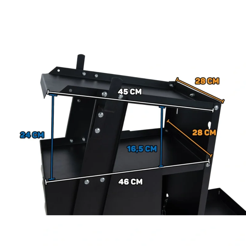 Carrinho de Soldadura com Pega e 4 Gavetas - 9