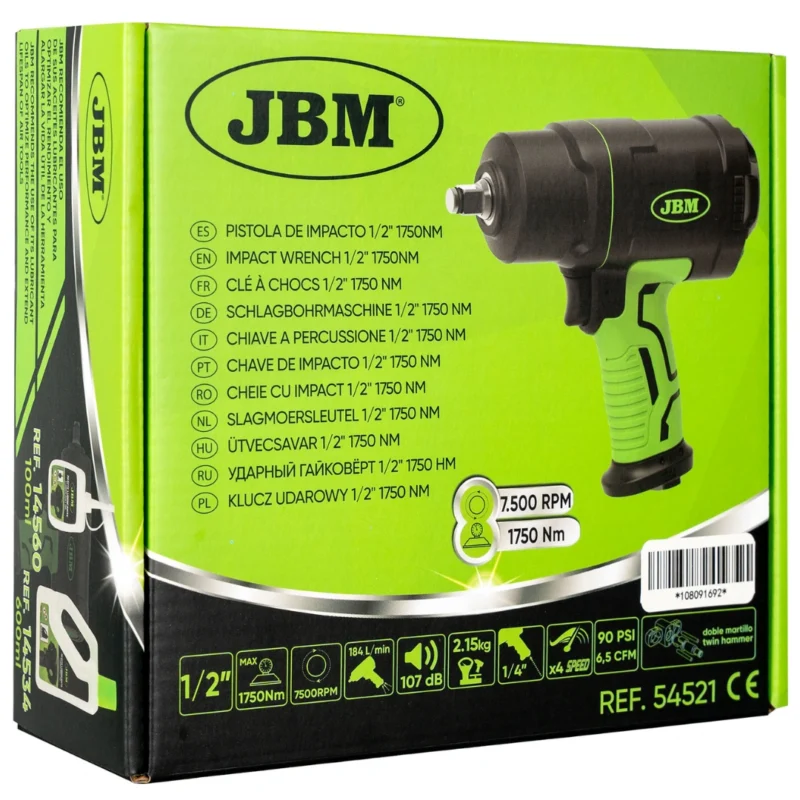 Chave de Impacto  1/2" Extra Power 1750 Nm - JBM - Imagem 6