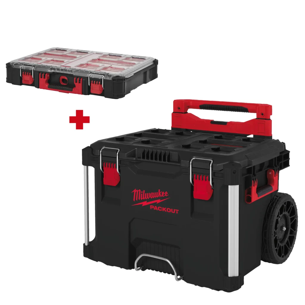 Caixa com rodas PACKOUT™ + OFERTA Organizador PACKOUT™ Milwaukee