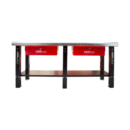 Bancada de trabalho com 2 metros e 2 gavetas - KROFtools