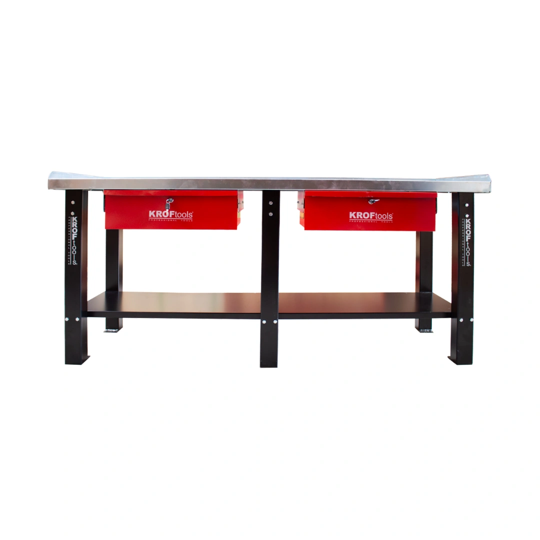 Bancada de trabalho com 2 metros e 2 gavetas - KROFtools