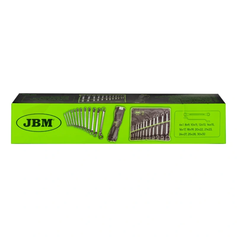 Conjunto de 12 Chaves Fixas Curvadas - JBM - 2