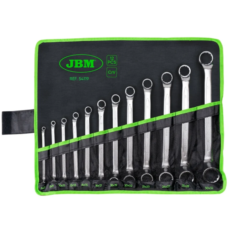 Conjunto de 12 Chaves Fixas Curvadas - JBM
