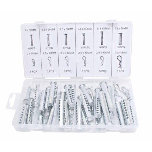 Conjunto de 56 passadores perfurados e freios