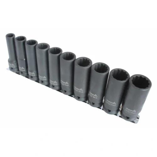 Caixa 10 Chaves de Impacto Longas 12 Faces 1/2”