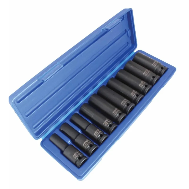 Jogo de 10 Chaves de Impacto 1_2'' (10 a 24mm) Longas – Cr-Mo - 2