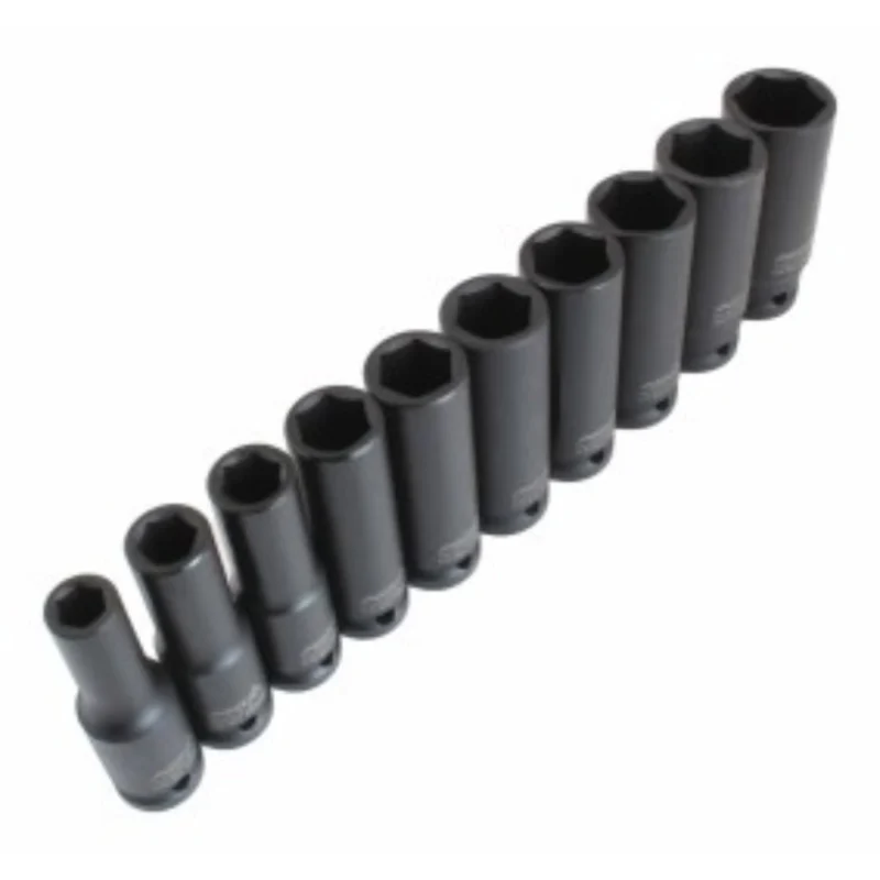 Jogo de 10 Chaves de Impacto 1_2'' (10 a 24mm) – Cr-Mo - 1