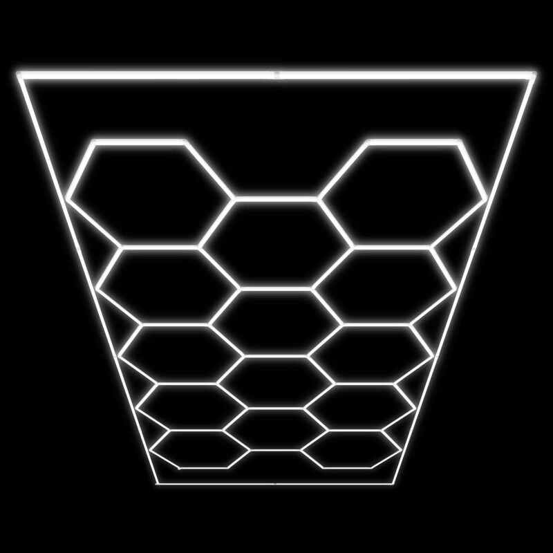Conjunto de luzes hexagonais em LED para teto - 83.640 Lumens