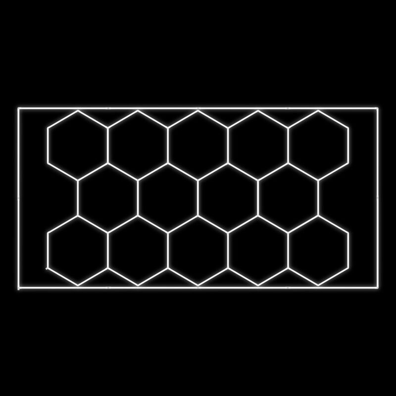 Conjunto de luzes hexagonais em LED para teto - 83.640 Lumens