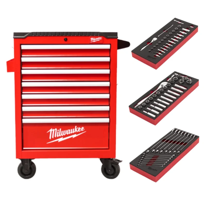 Carro de Ferramentas TOOGUARD™ 7 Gavetas + 3 Espumas de Ferramentas - MILWAUKEE