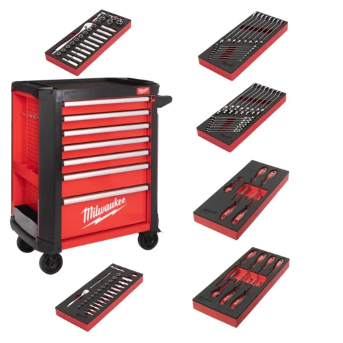 Carro de Ferramentas TOOLGUARD™ 78cm com 7 Gavetas + 6 Espumas de Ferramentas - MILWAUKEE