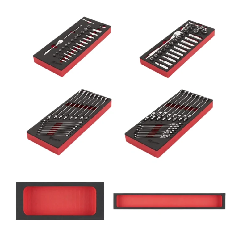 Carro de Ferramentas de 10 Gavetas TOOLGUARD™ 117cm + Cofre Superior de 6 Gavetas + 7 Espumas MILWAUKEE (1)