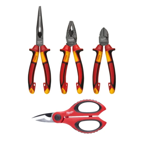 Kit de 3 Alicates VDE + Tesoura de Eletricista – MILWAUKEE