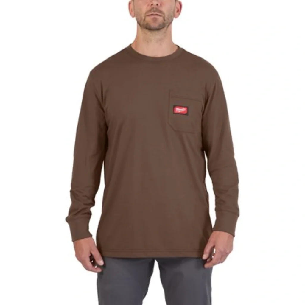 Sweatshirt Castanha de Trabalho MILWAUKEE® – Resistência e Conforto Profissional com Proteção UV