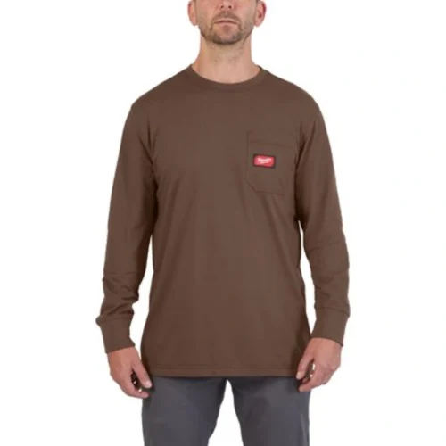 Sweatshirt Castanha de Trabalho MILWAUKEE® – Resistência e Conforto Profissional com Proteção UV
