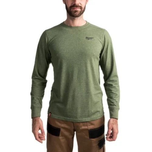 Sweatshirt Verde Híbrida Cinzenta MILWAUKEE® – Mobilidade, Conforto e Estilo no Trabalho