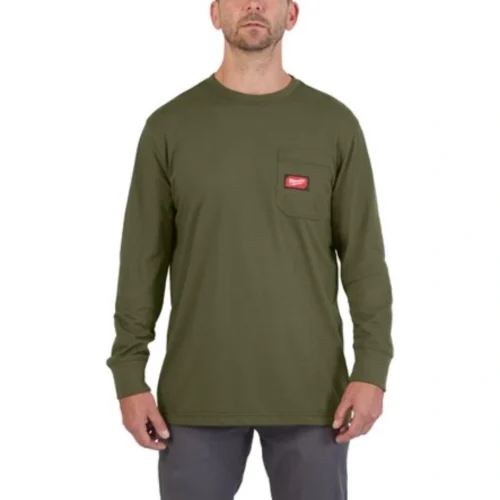 Sweatshirt Verde de Trabalho MILWAUKEE® – Resistência e Conforto Profissional com Proteção UV