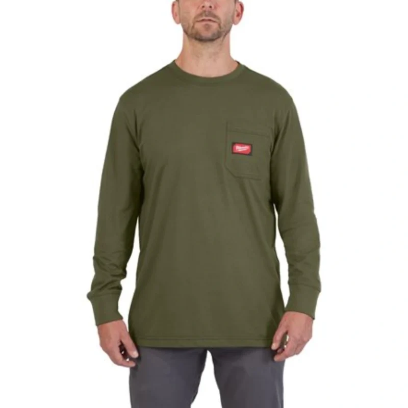 Sweatshirt Verde de Trabalho MILWAUKEE® – Resistência e Conforto Profissional com Proteção UV