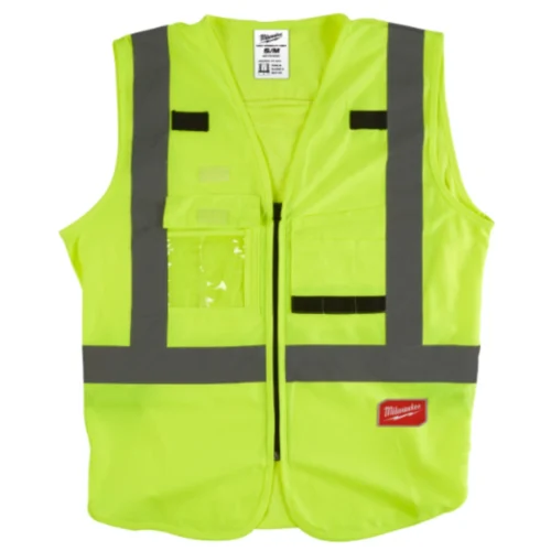 Colete Amarelo de Alta Visibilidade com 10 Bolsos