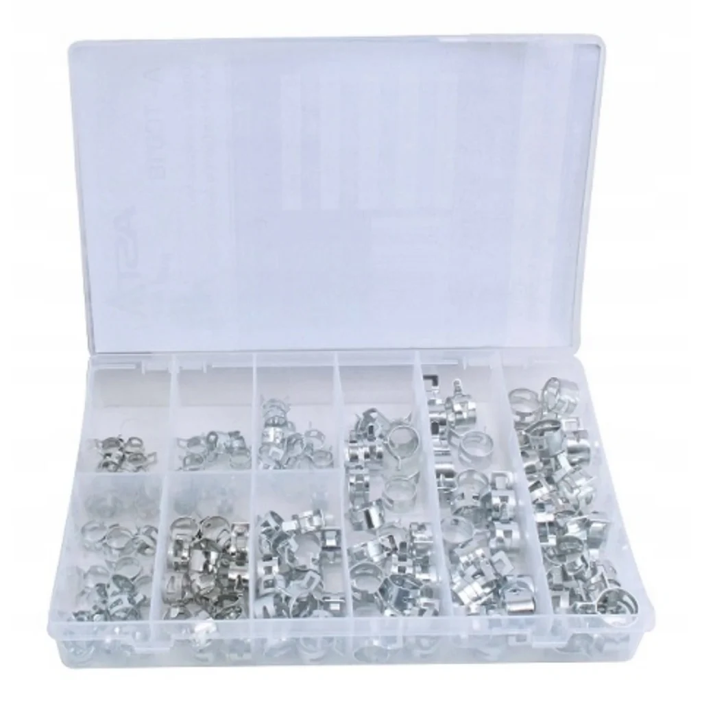 Conjunto de 135 abraçadeiras de mola para tubos_mangueiras