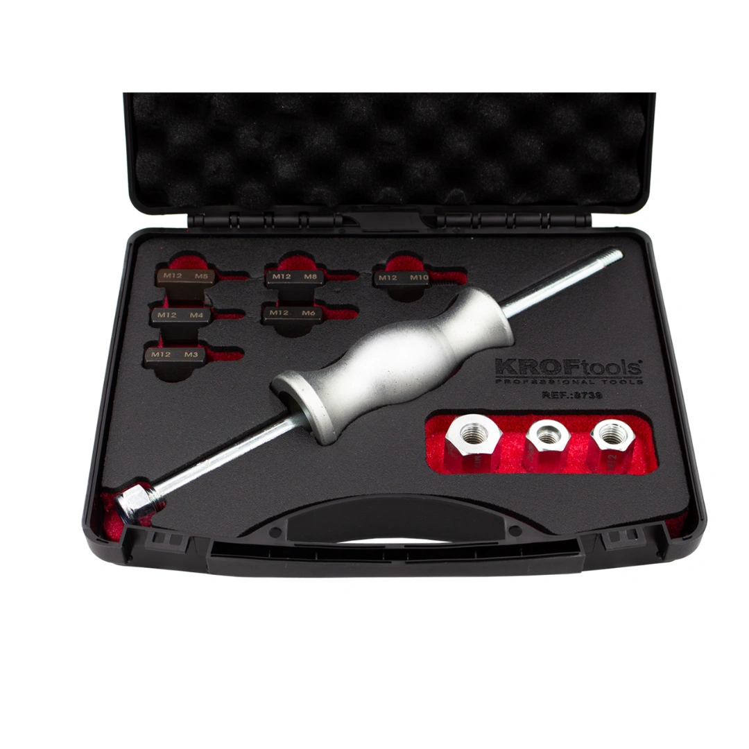 KIT Martelo Deslizante com Adaptadores 10Pcs - KROFtools