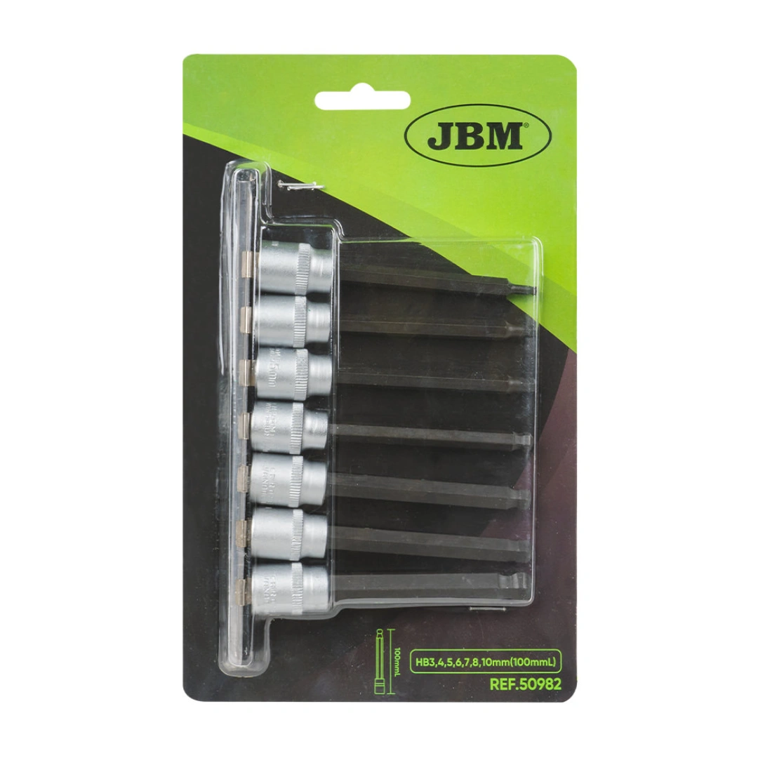 Conjunto JBM com 7 Pontas Allen de Extremidade Esférica com Soquete 3_8_ -3