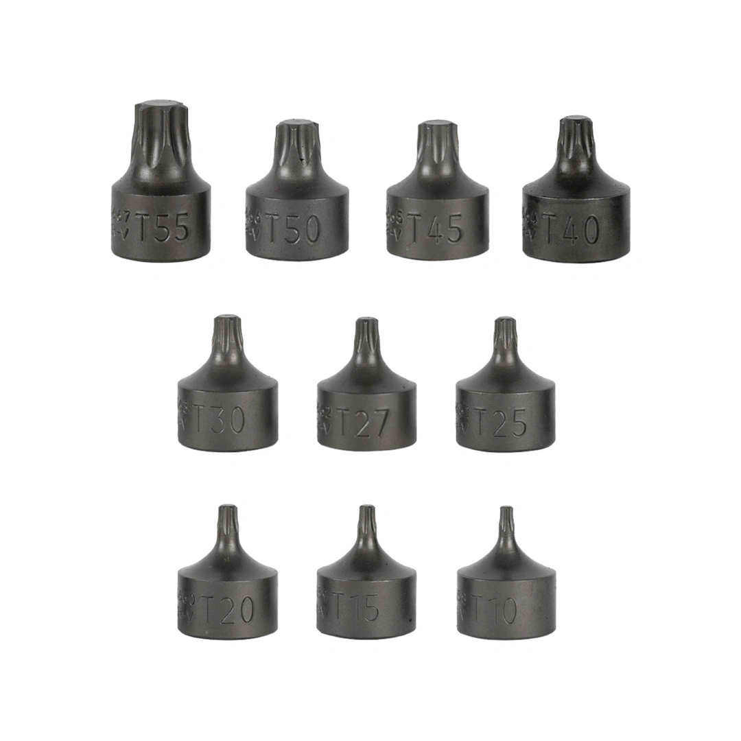 Conjunto JBM de 10 Pontas Torx Curtas com Soquete 3_8_ -3