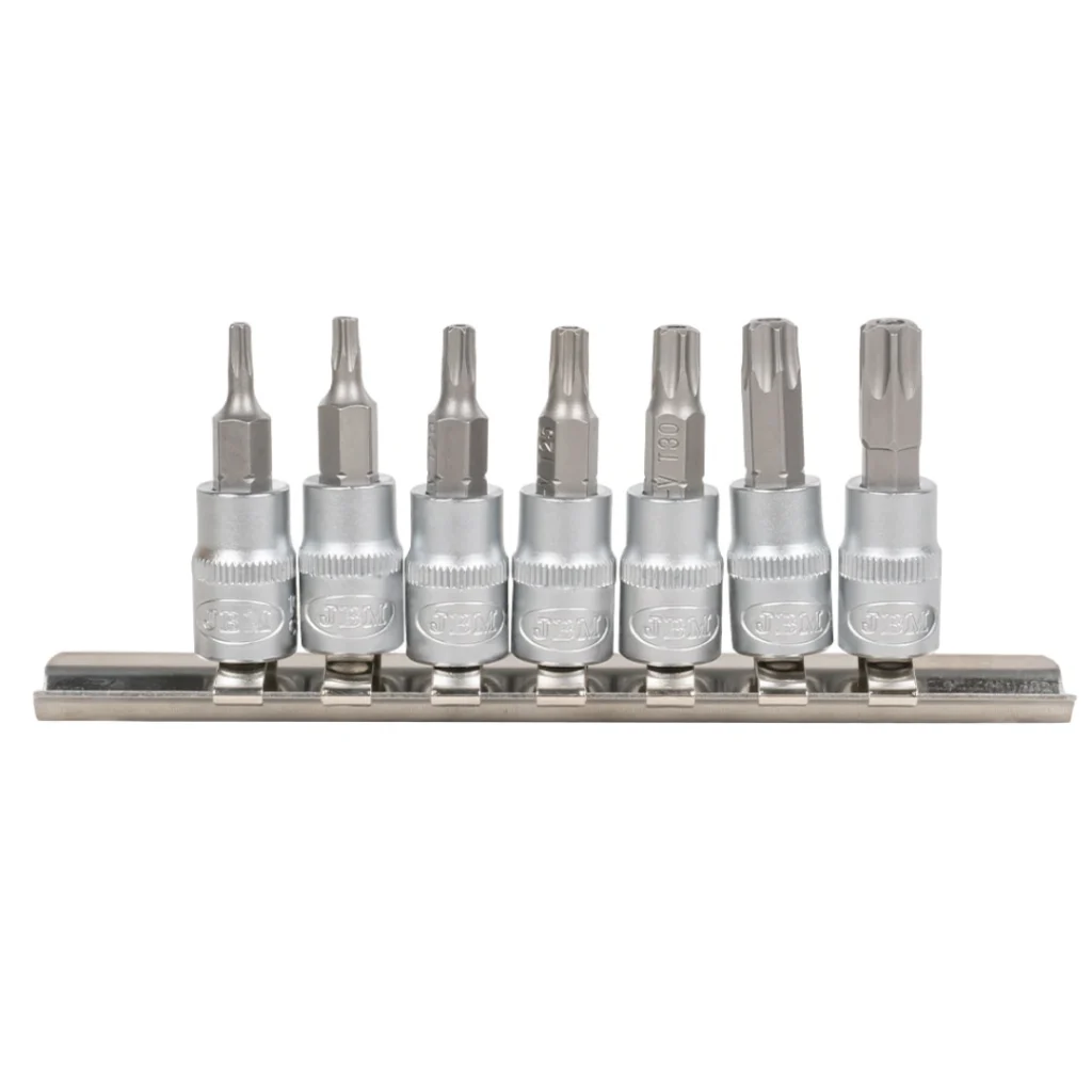 Conjunto JBM de 7 Pontas Torx Invioláveis com Soquete 1_4