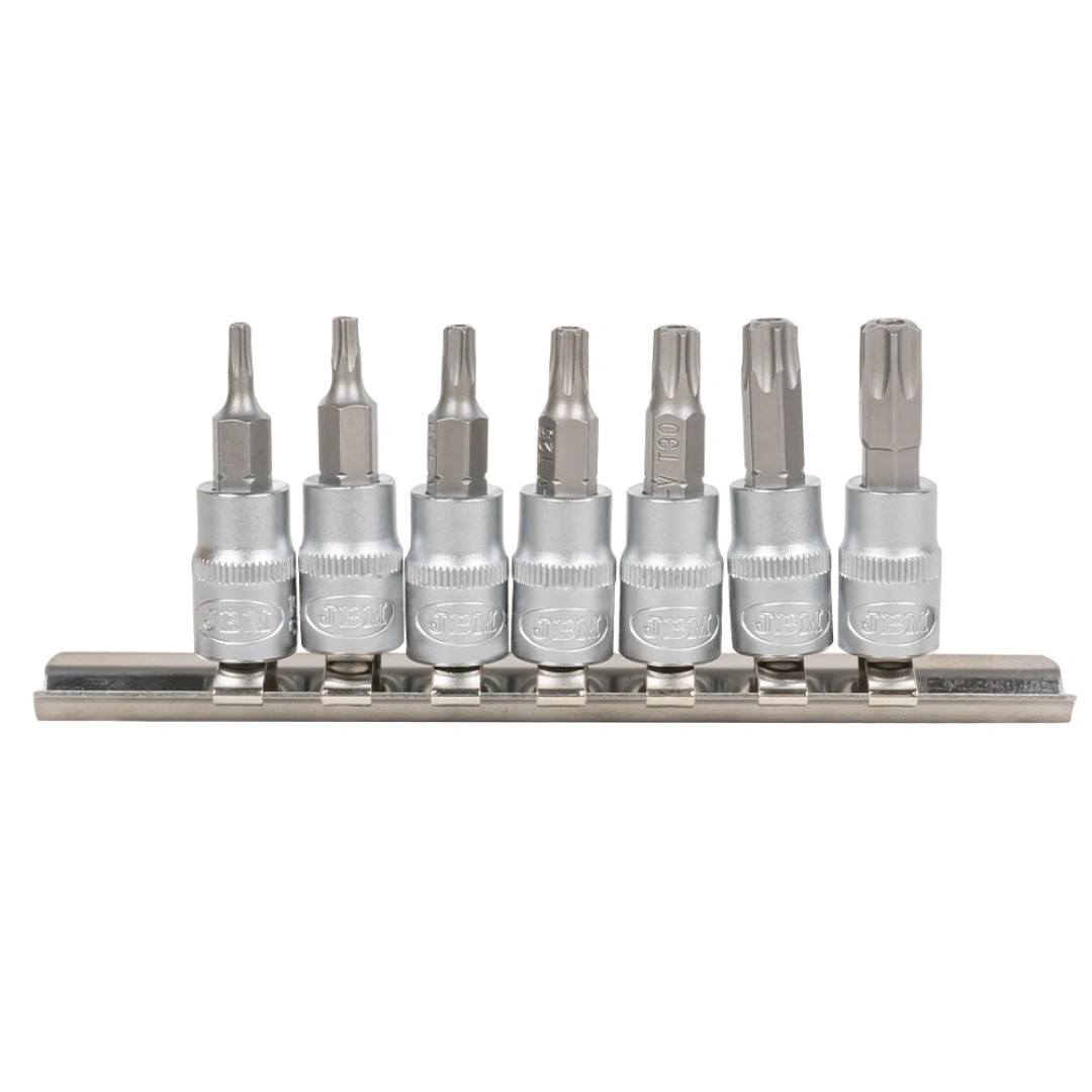Conjunto JBM de 7 Pontas Torx Invioláveis com Soquete 1_4