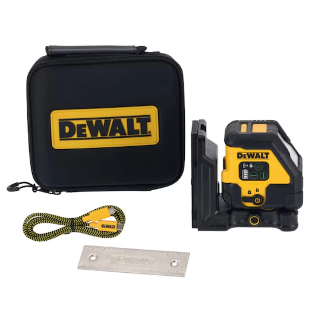 Nível Laser Autonivelante USB-C VERDE de Linhas em Cruz - DeWALT