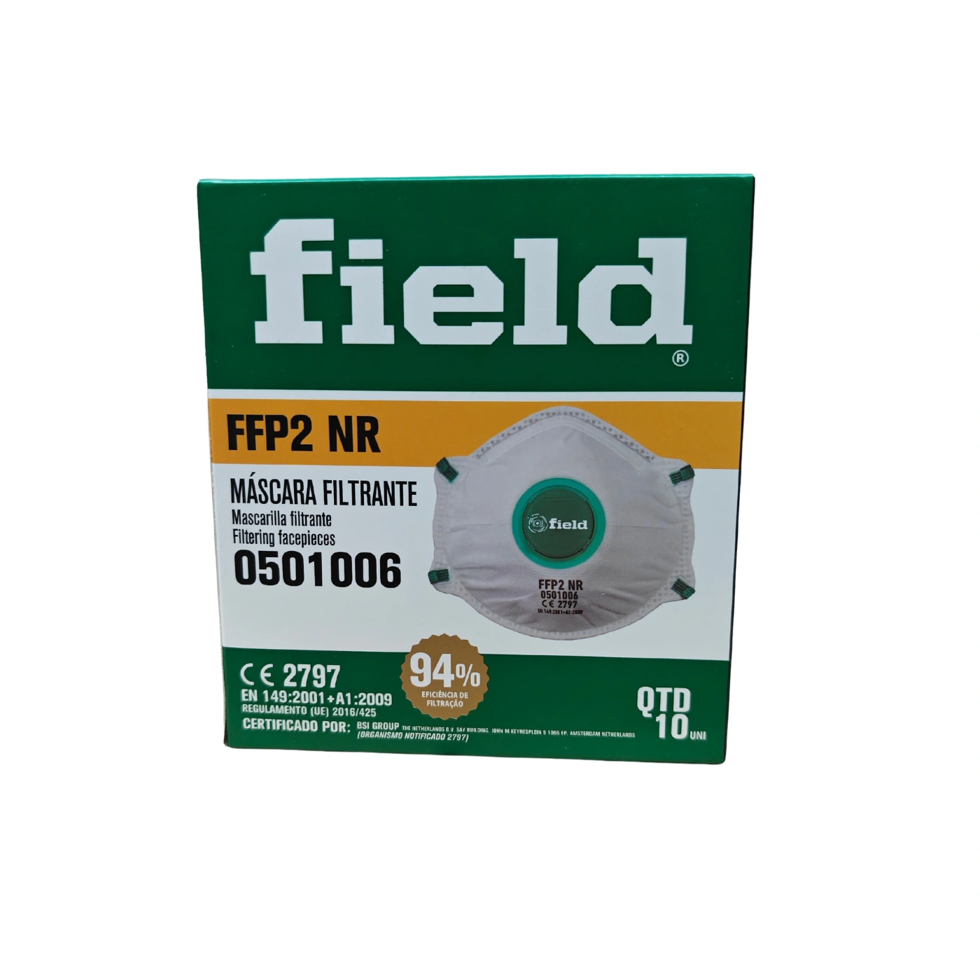 Máscara Descartável FFP2 Com Válvula - FIELD 2