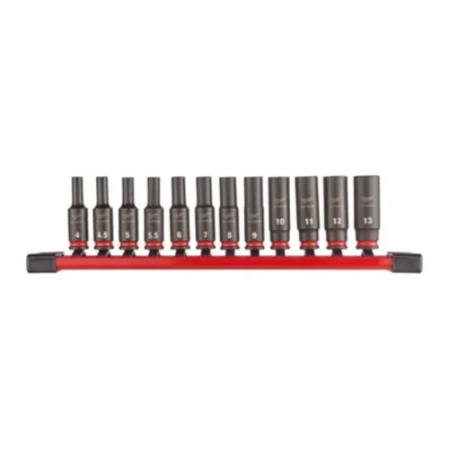 Jogo de 12 Chaves de Caixa de Impacto SHOCKWAVE™ IMPACT DUTY 1/4 - MILWAUKEE