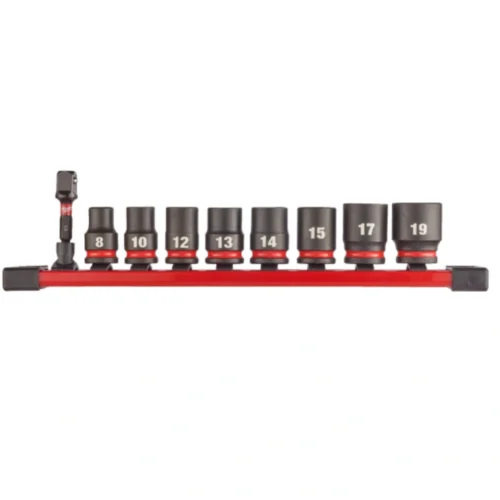 Jogo de 9 Chaves de Caixa de Impacto Standard SHOCKWAVE™ IMPACT DUTY 3/8 - MILWAUKEE