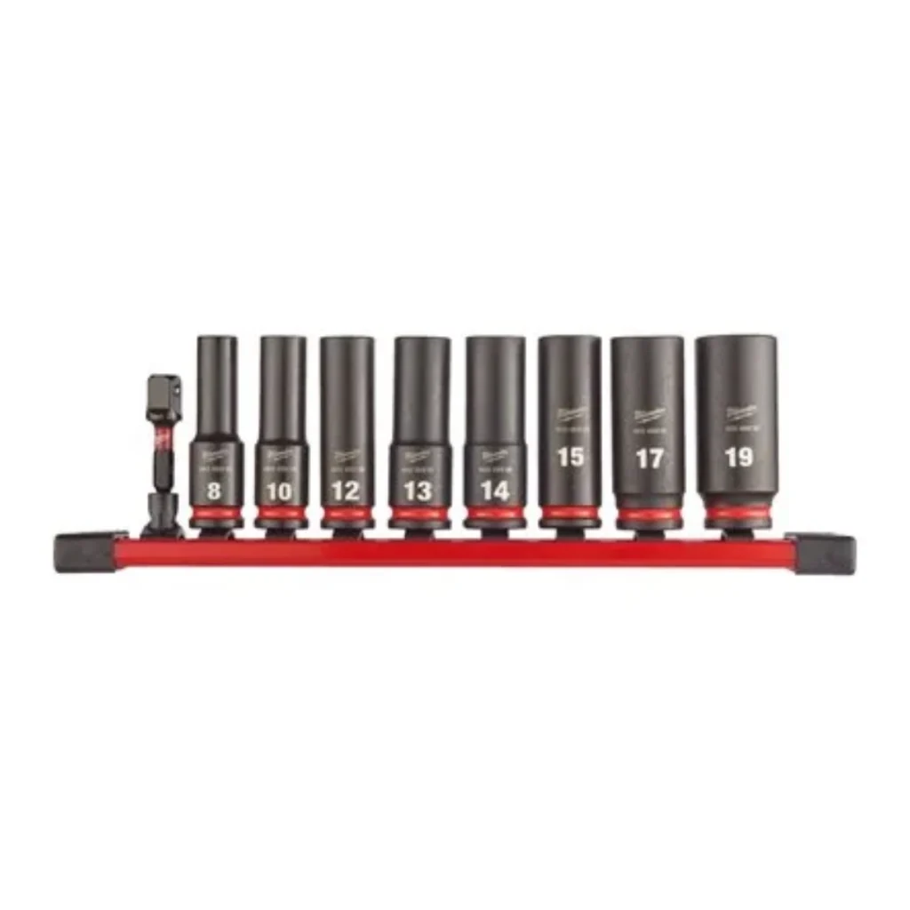 Jogo de 9 Chaves de Caixa de Impacto Compridas SHOCKWAVE™ IMPACT DUTY 3/8 - MILWAUKEE